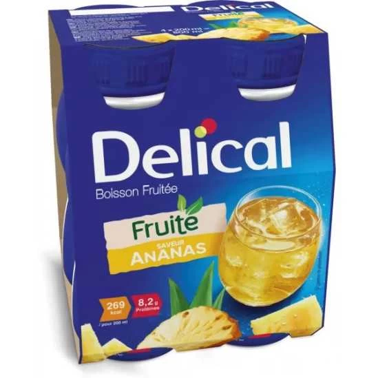 Délical Boisson Fruitée Ananas 4x200Ml