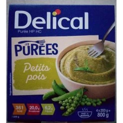 Délical Purées De Petit Pois 4x200 Grammes