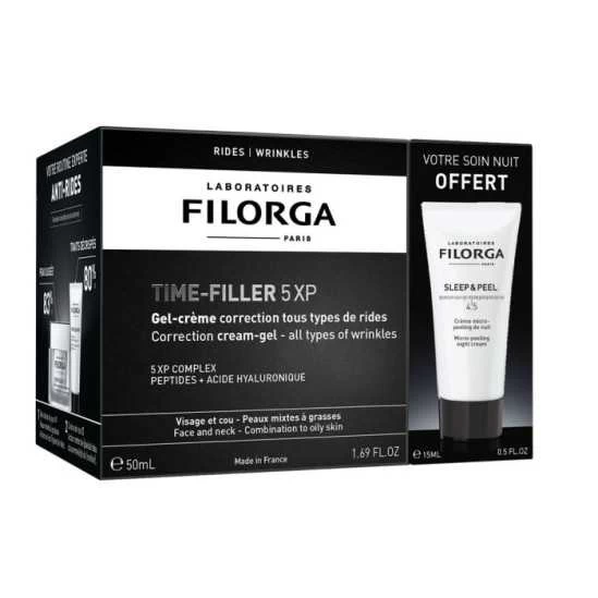 Filorga Time Filler 5XP Gel Crème 50Ml Et Sleep And Peel 15Ml Offert